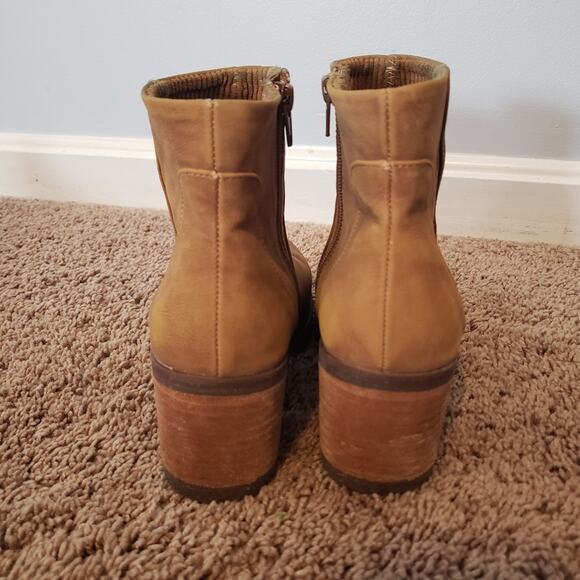 Kork-ease korks esmerelda chunky heel suede ankle boot y2k tan 7 - Picture 3 of 9